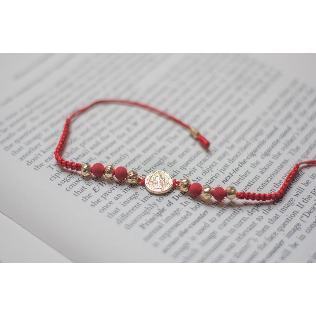 Pulsera san benito rojo