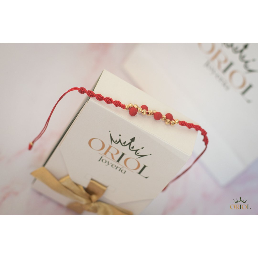 Pulsera espiral roja
